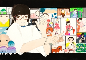 「私のキャンバスに描く色とりどりの過去」上田 音希