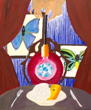 「滝の音は　絶えて久しく　なりぬれど」林 桃花