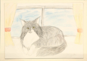 「愛猫（あいねこ）」長田 瑞華
